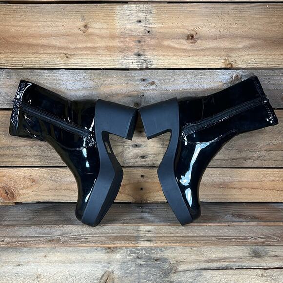 Aldo Women's Upstep Bootie - Black Patent - 10 - New without box - Picture 6 of 9